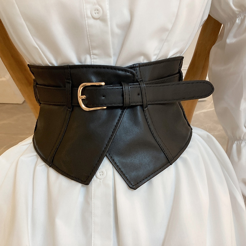 Ceintures larges à boucle ardillon classique, ceinture élastique noire en PU, Corset tendance, ceinture Waspie, robe classique, manteau, ceinture pour femmes et filles