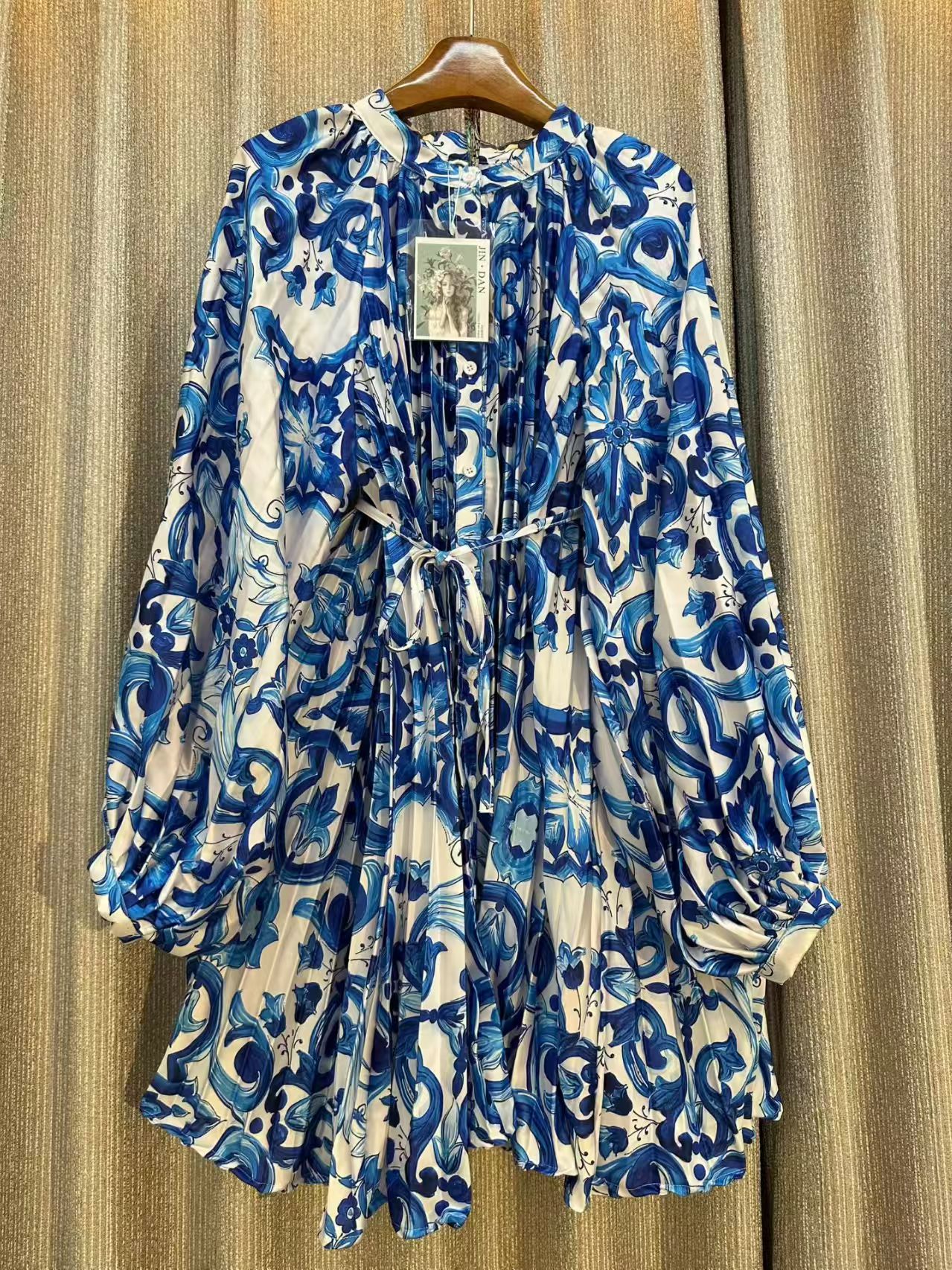 Chemisier Chic et Polyvalent pour Femme, Nouvelle Collection Été 2026, Imprimé, Manches Longues, Élégant, Longueur Mi-longue, Idéal pour le Bureau et les Occasions Décontractées