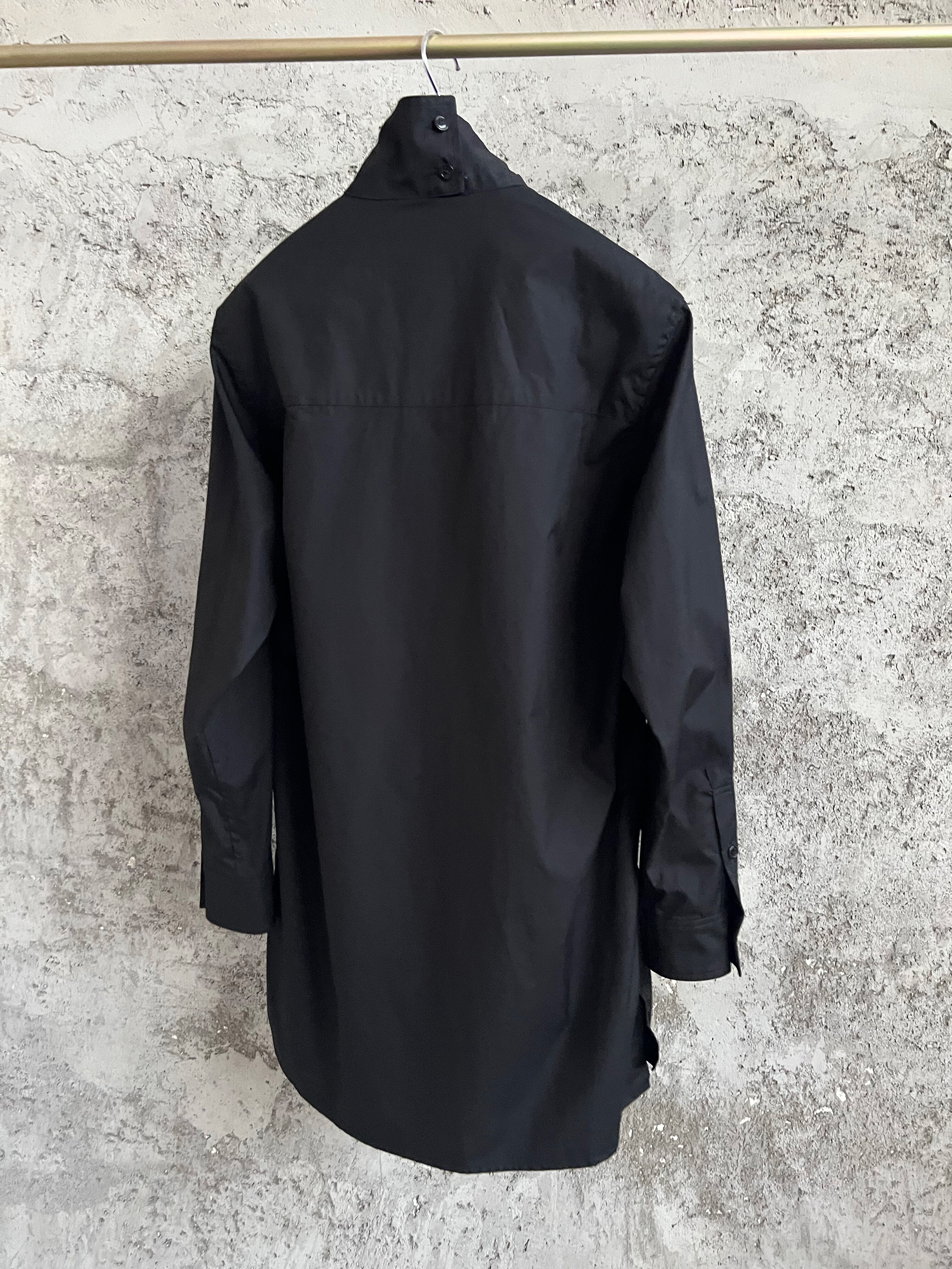 Top-yamamoto design original, ample et polyvalent TOP avec laçage sur le devant, chemise noire en pur coton