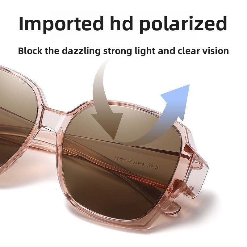 Lunettes de soleil polarisées à grande monture pour la conduite, les voyages et les activités de plein air, protection UV, avec verres correcteurs pour myopie
