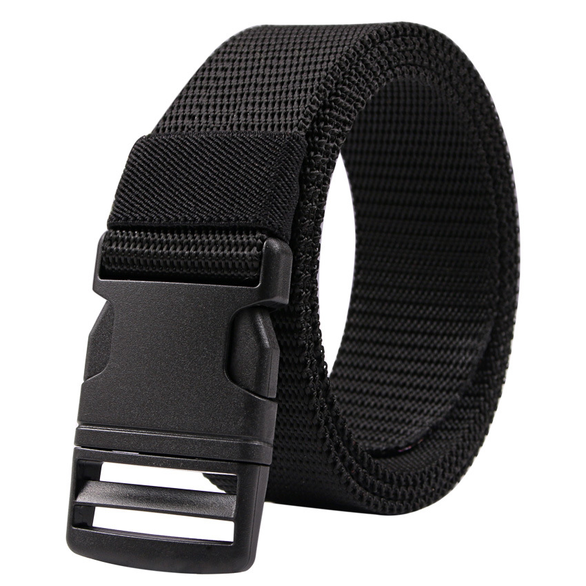 Ceinture pour hommes sans métal boucle en plastique ceinture toile de haute qualité pour ceinture en Nylon ceinture tactique ceinture tissée extérieure ceintures neutres
