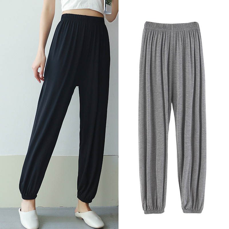 Pantalon de pyjama d'automne en Modal pour femme, tenue de maison, vêtements de nuit