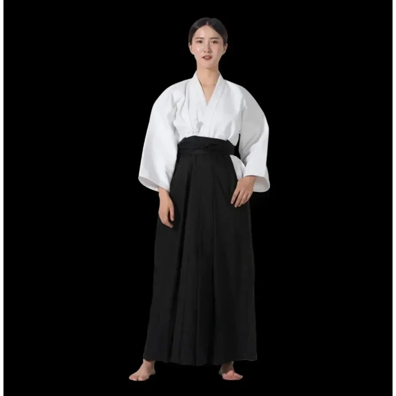 Uniforme de samouraï japonais Hakama pour hommes et femmes, uniforme traditionnel Kendo Aikido, vêtements d'arts martiaux Kendo japonais, Costume Kimono