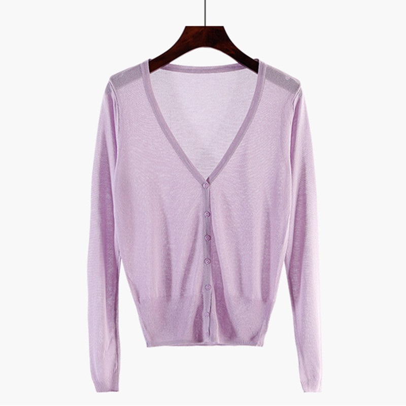 Cardigan femmes pull tricoté printemps automne été Protection solaire vêtements femme Cardigans femmes mince veste manteau dames hauts