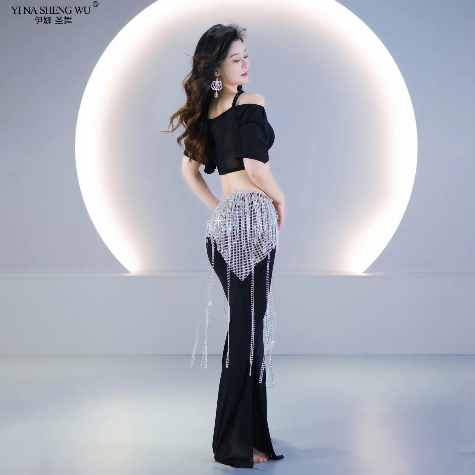 Triangle gland hanche écharpe danse orientale compétition taille écharpe danse du ventre Performance ceinture pour femmes haut de gamme mode
