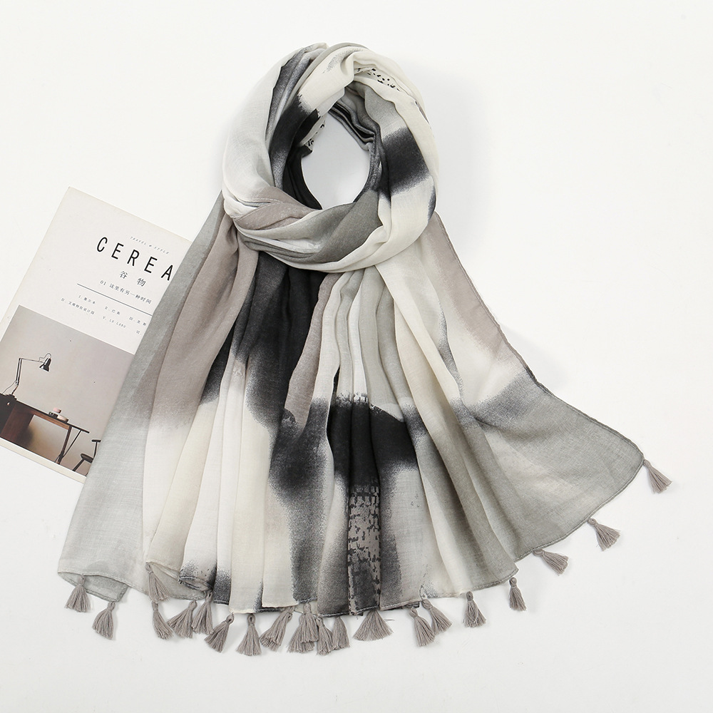 Mode printemps été mince Viscose châle écharpe pour les femmes belle conception florale foulard Pashminas Wrap musulman Echarpe 180*90Cm