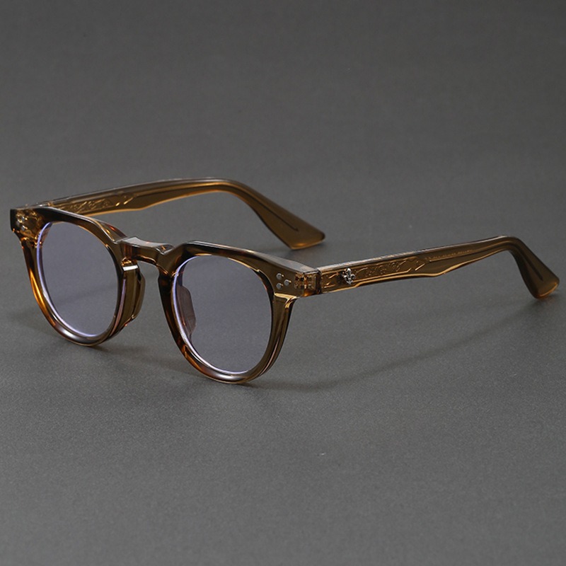 Lunettes anti-lumière bleue rondes tendance, monture épaisse rétro, lunettes optiques pour hommes et femmes, protection UV, lunettes pour ordinateur