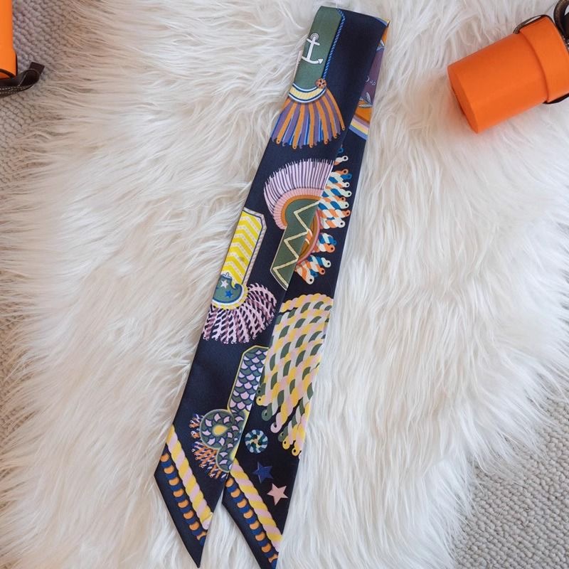 Longue écharpe de luxe avec Design d'épaulette pour panier inspiré Hermes, poignée de sac, style Ins, accessoire tendance, livraison gratuite
