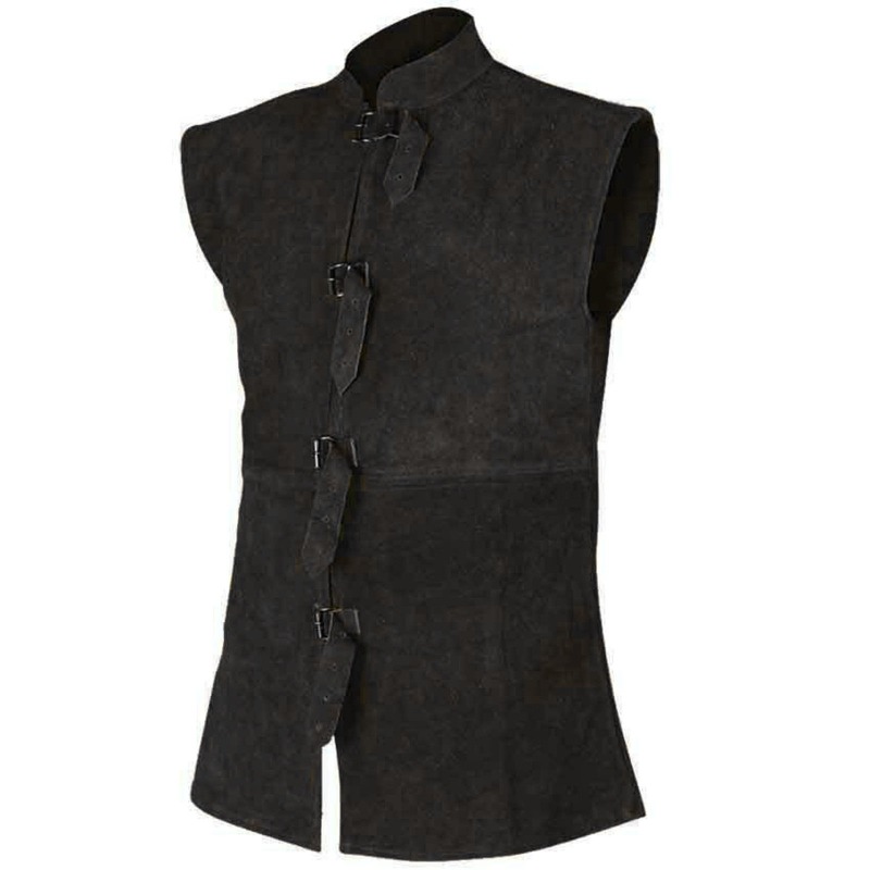 Tunique Médiévale en Daim pour Homme et Femme, Costume Vibasin, Tenue en Y, Manteau en Fibre, Renaissance