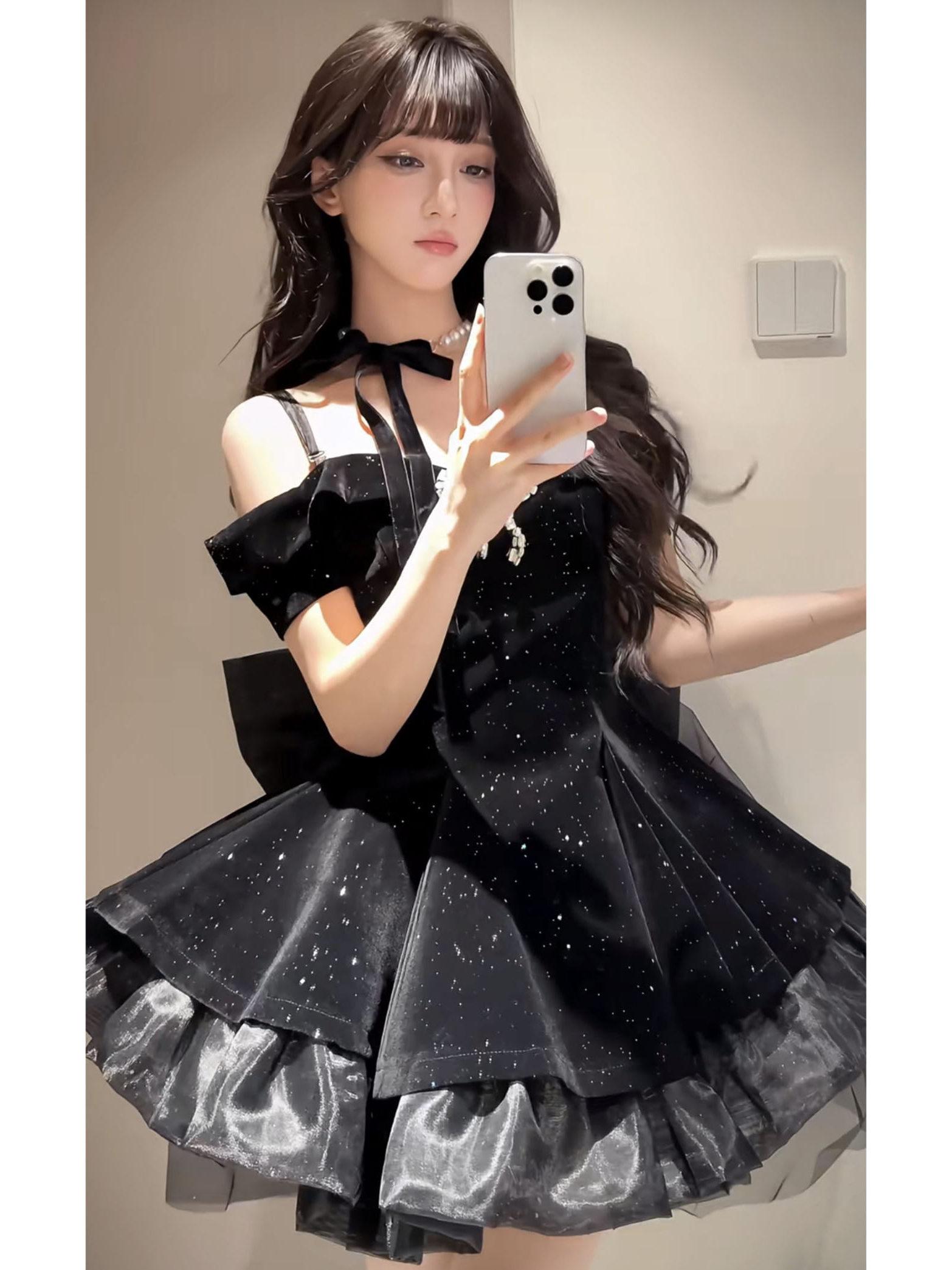 Robe noire française Vintage élégante pour femmes, gothique, épaules dénudées, rétro Y2k, Mini robe féerique, fête d'anniversaire, tenues chics, 2025