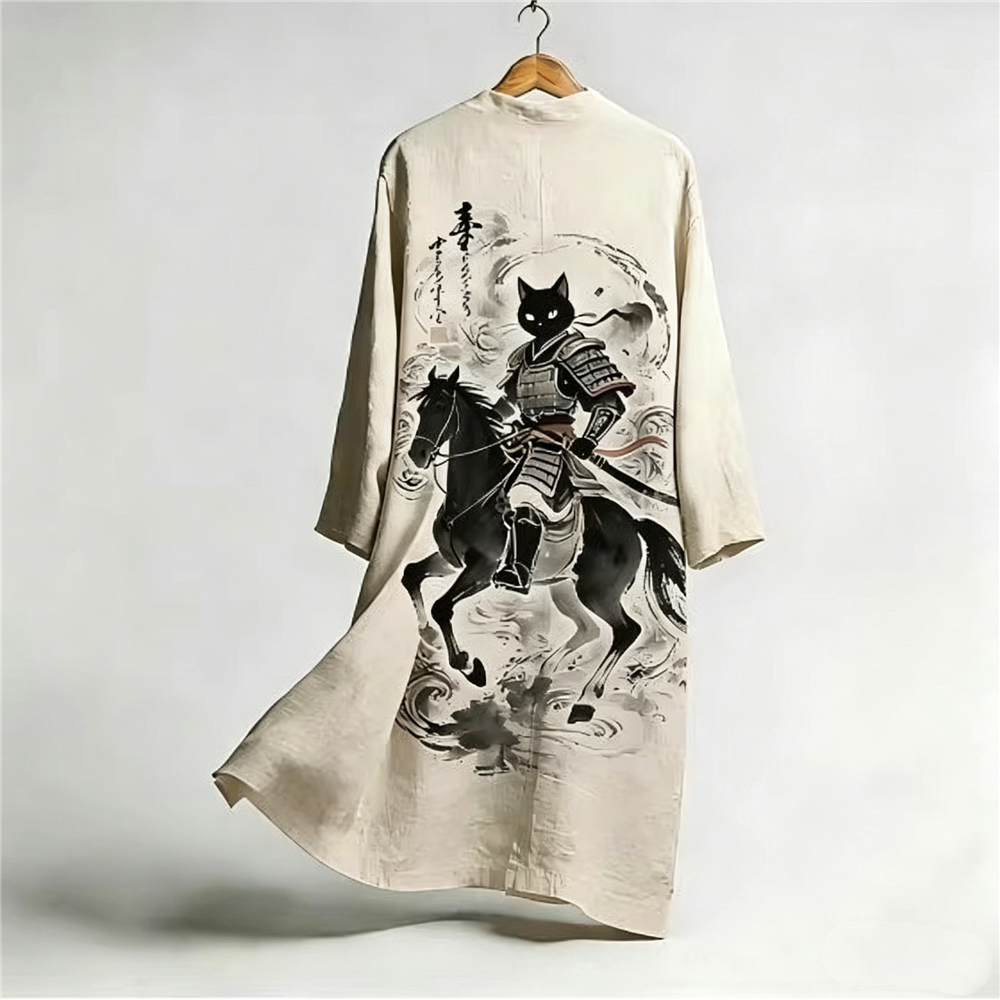Kimono japonais pour hommes, Hanfu chinois imprimé, chemise de plage ample décontractée longue d'été pour femmes, Yukata Haori