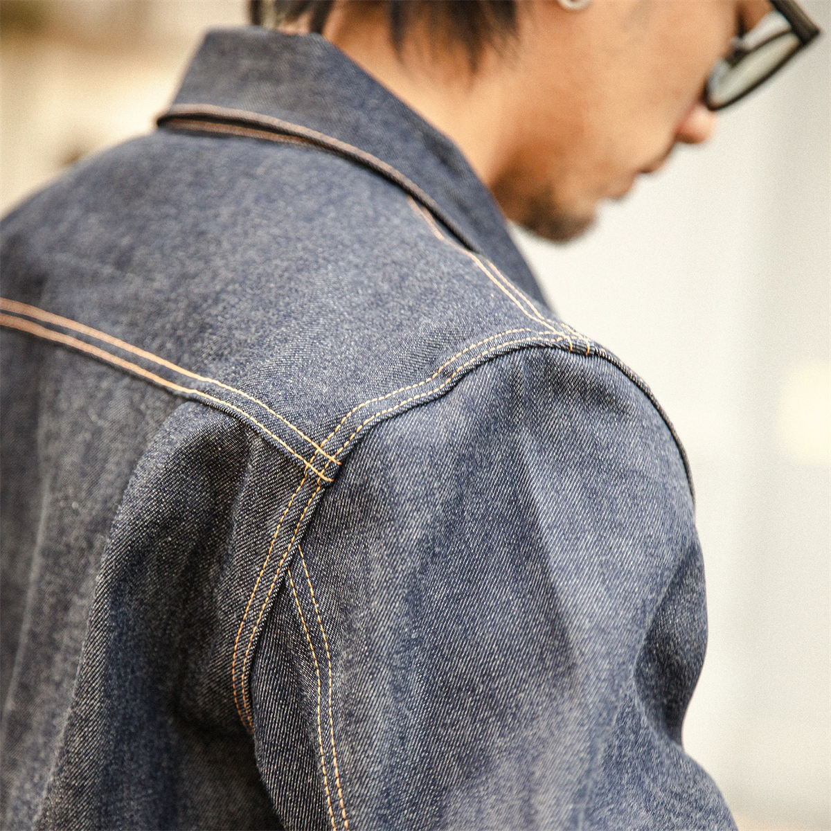 Veste en jean rouge Tornado 506XX, chemisier en jean à lisière de type 1 de style décontracté américain
