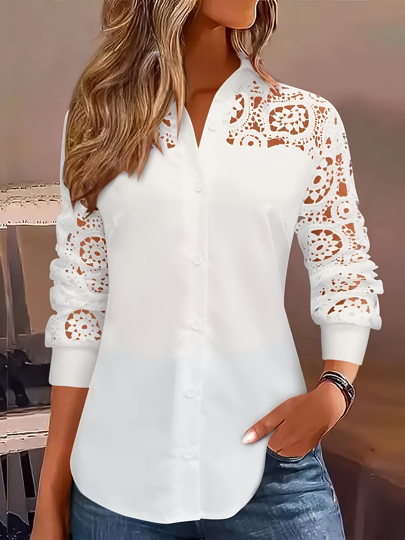 Tempérament ample femme chemise mode blouse décontractée élégant à manches longues femme chemise vacances week-end haut
