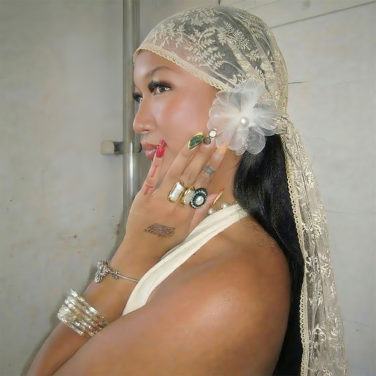 Écharpe à franges pour femme, châle en dentelle florale, foulard de mariage élégant, accessoires de mode féminins pour printemps-été 2026