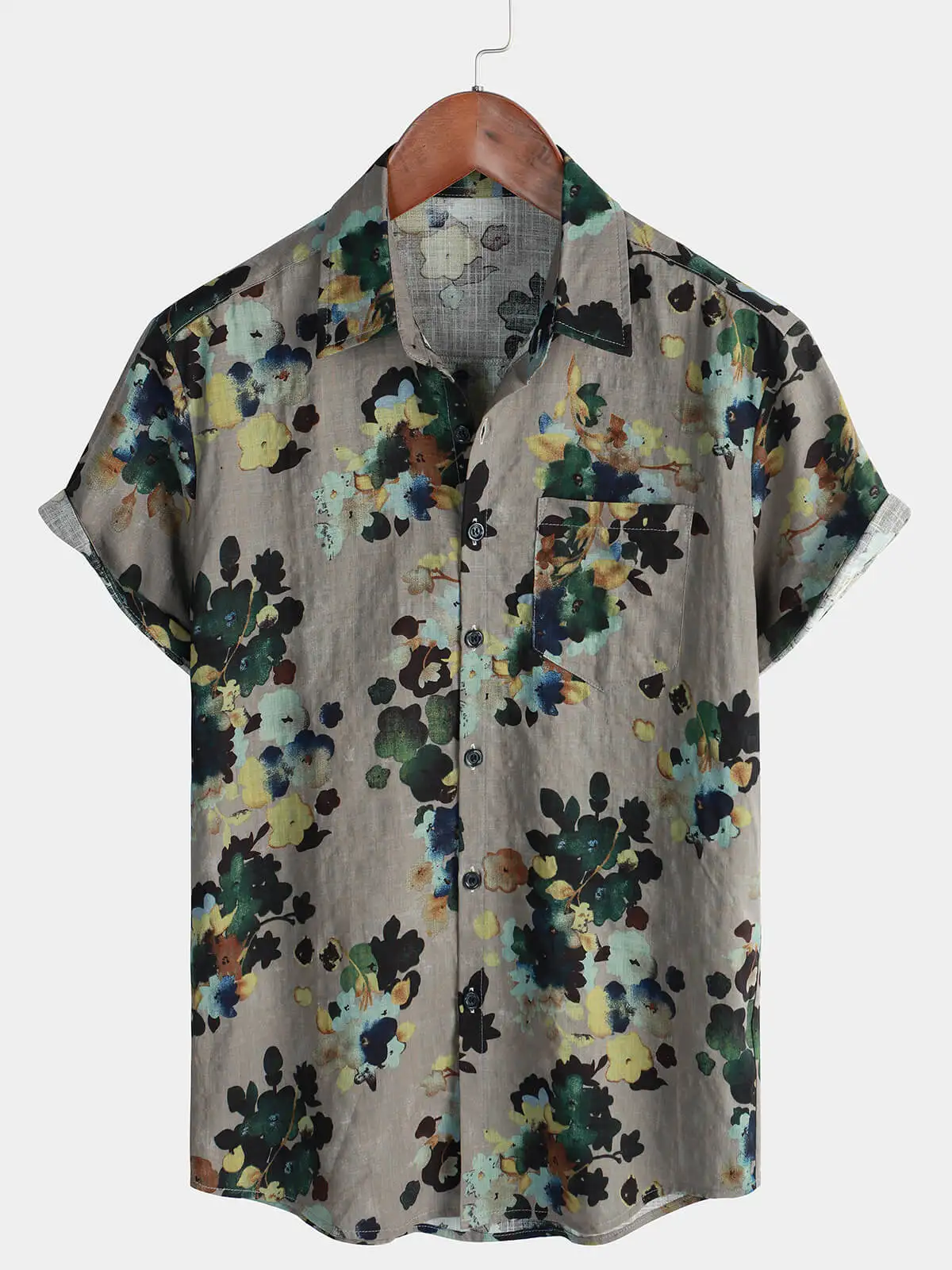 Chemise hawaïenne pour homme, style rétro bohème, idéale pour les trajets quotidiens, les sorties à la plage et les tenues rétro légères.