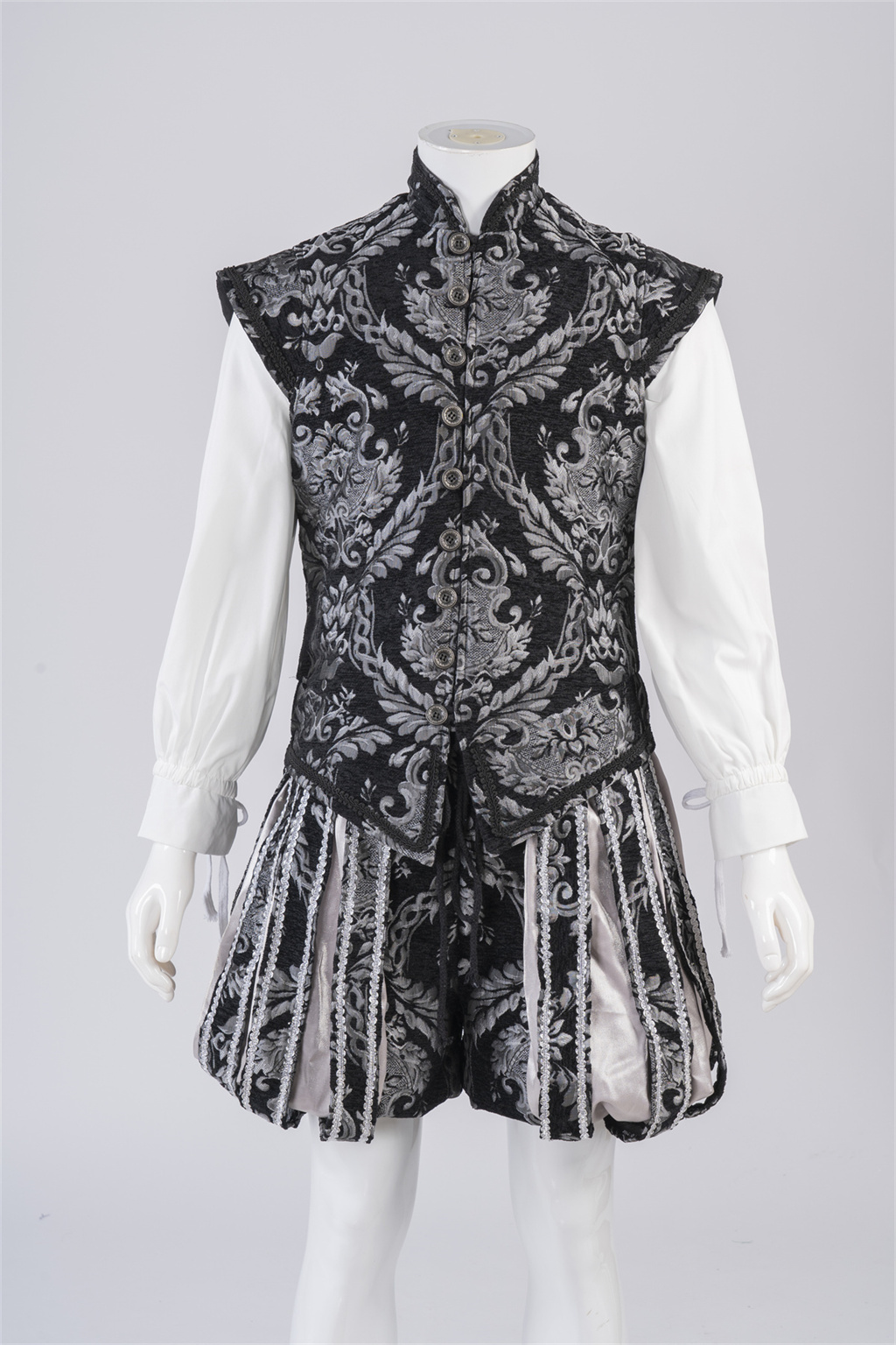 15ème siècle Renaissance Tudor Elizabeth roi Prince Cosplay Costume tenues gilet avec pantalon ensemble complet luxueux brodé Tudo