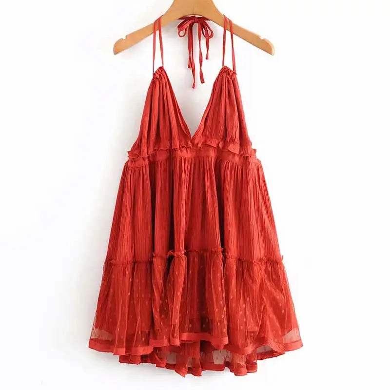 BO00-INSPIRED-Robe d'été en dentelle de coton pour femmes, style bohème, sexy, dos nu, bohème, mini, mignonne, pour la plage, 600
