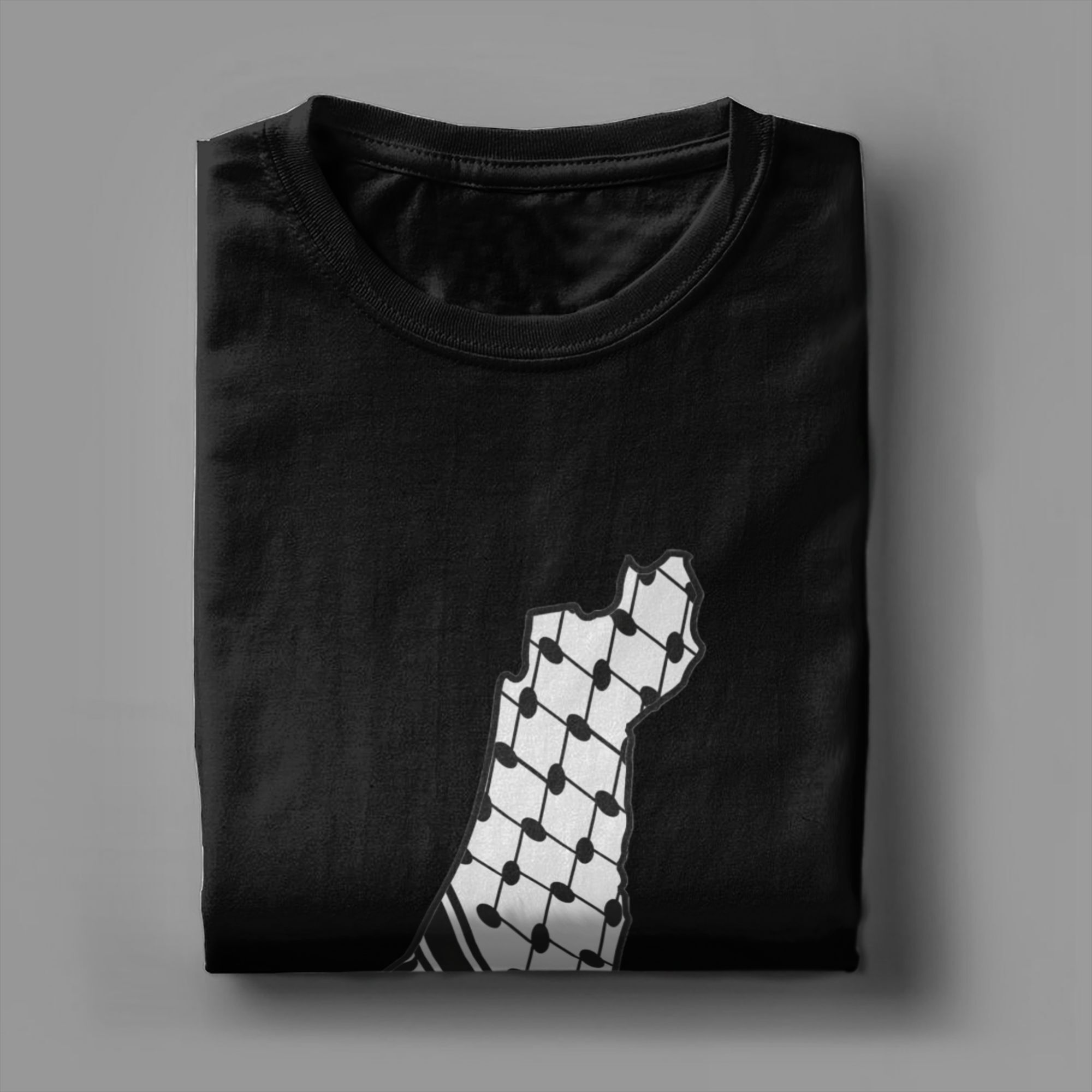 Hommes Keffiyeh Palestine carte t-shirt 100% coton vêtements humoristique à manches courtes col rond T-Shirts grande taille T-Shirts