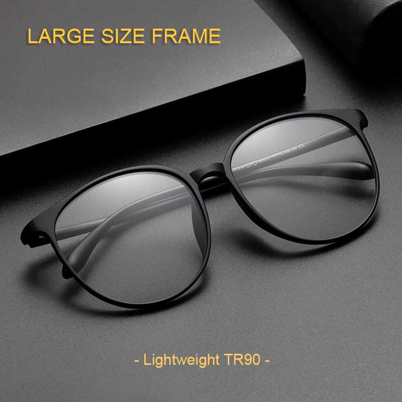 Monture de lunettes ronde surdimensionnée de 150mm pour hommes et femmes, grand visage, ultraléger TR90, mat, grande taille, monture de lunettes optiques