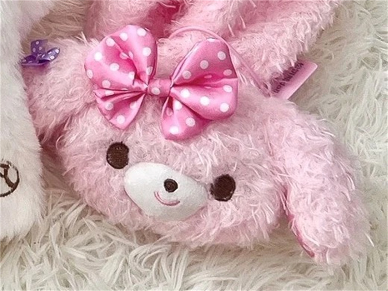 Écharpe en peluche Bonbonribbon Bunny pour femme, écharpe d'hiver rose Lolita Kawaii mignonne, cache-cou