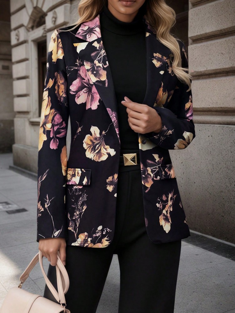 Manteau Blazer élégant pour femmes, vestes de costume surdimensionnées à revers, nouvelle collection printemps-automne 2026, vêtements d'extérieur amples décontractés pour dames de bureau