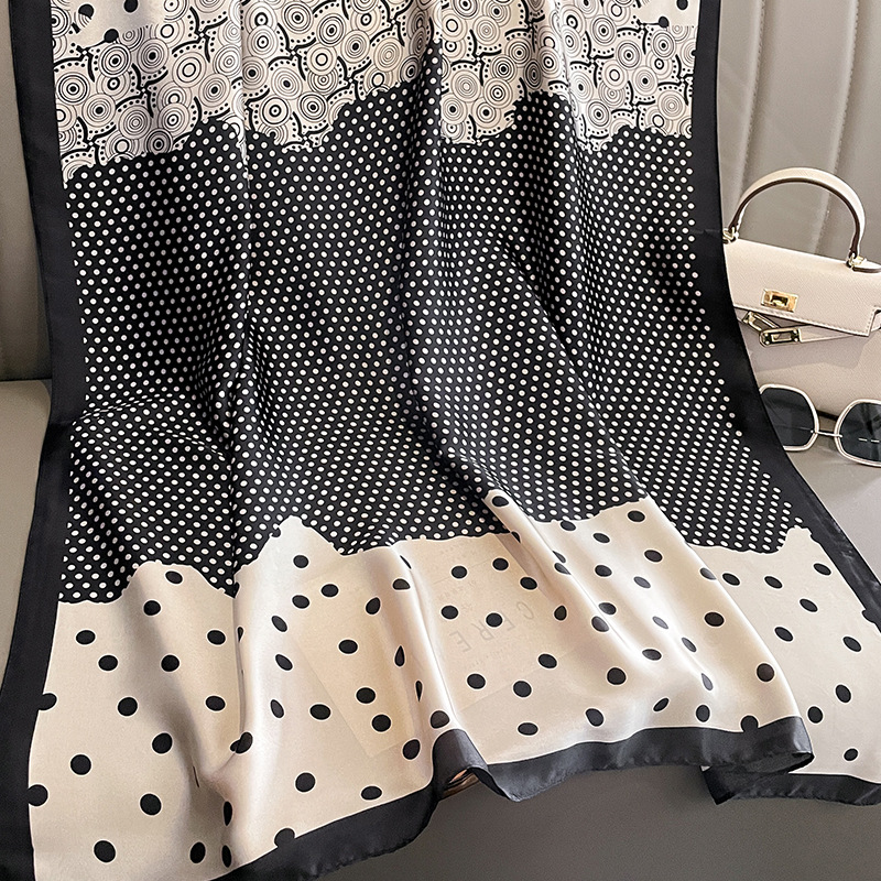 Écharpe de printemps pour femmes, Design de luxe, en Polyester, écharpe lisse, châle doux, écharpe de plage
