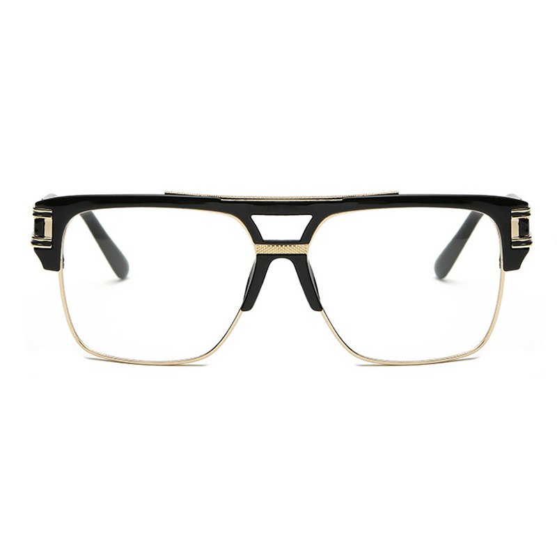 Monture de lunettes carrée de marque de luxe pour hommes et femmes, verres transparents surdimensionnés, anti-lumière bleue, montures optiques, mode, nouveau