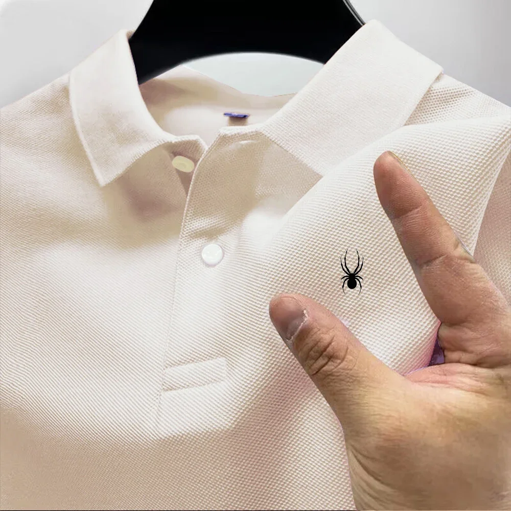 Chemise Homme Modèle 2026 à Imprimé Multicolore, Manches Courtes, Col Décontracté, Polyvalente pour les Affaires, Nouveauté d'Été