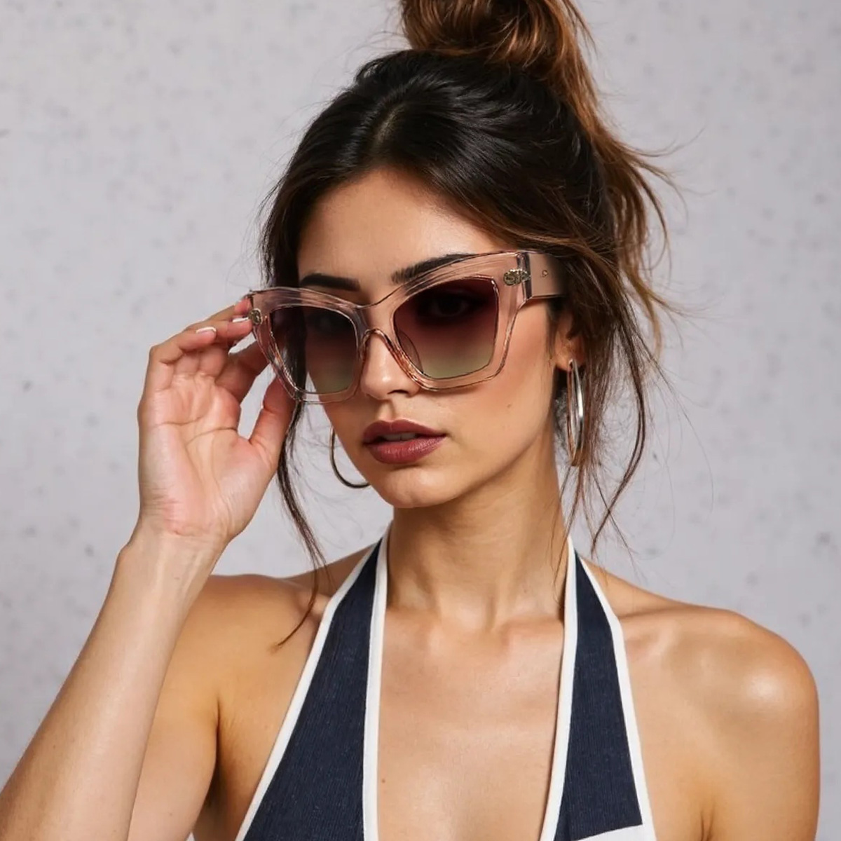 Lunettes de soleil œil de chat vintage pour femmes, lunettes de créateur de luxe, monture carrée sexy, lunettes pour femmes, nouvelle marque de mode, UV400, 2025