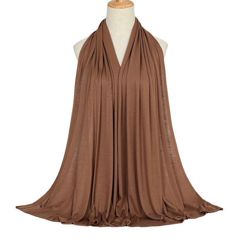 Hijabs de Ramadan en Jersey de coton Modal pour femmes, longue écharpe musulmane, châle, uni, doux, Turban, cravate, vêtements islamiques pour femmes,voile femme musulman,hijab femme musulman
