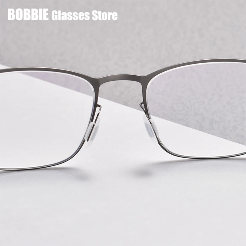 Monture de lunettes de mode pour hommes, sans vis, ultra-légère, fine, carrée, de style professionnel, marque allemande, design classique, 7g, lunettes Veit Top