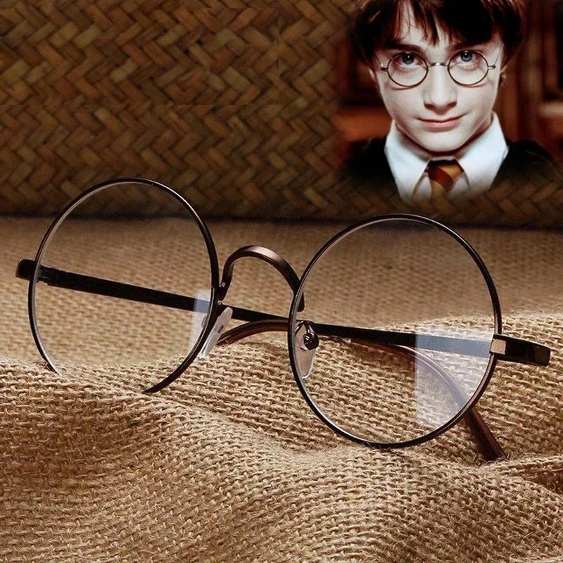 Harry rond métal plat rétro Art lunettes Cosplay accessoires Cosplay cadre adulte garçon vêtements accessoires cadeaux lunettes