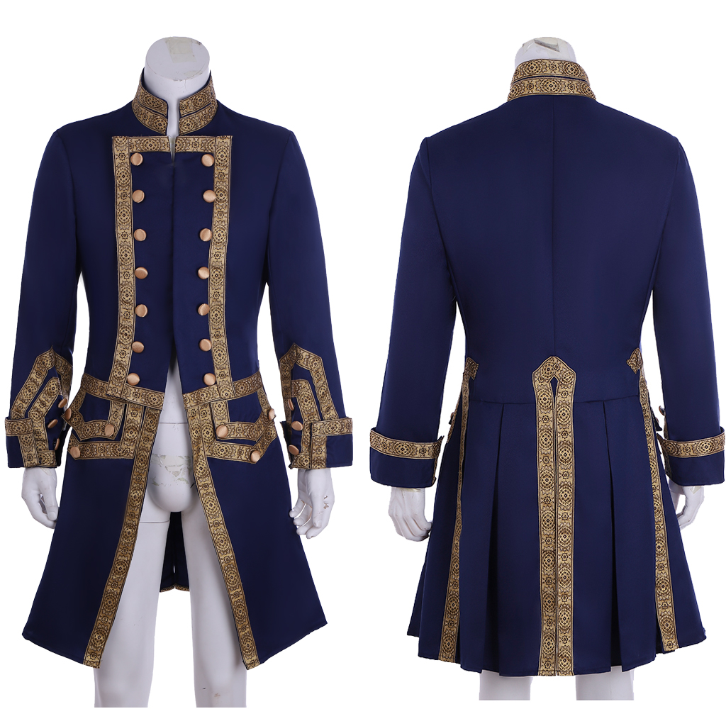 Tenue de régence du 18ème siècle pour hommes, uniforme militaire royal, veste médiévale, Costume de smoking colonial, manteau Hamilton George Washington