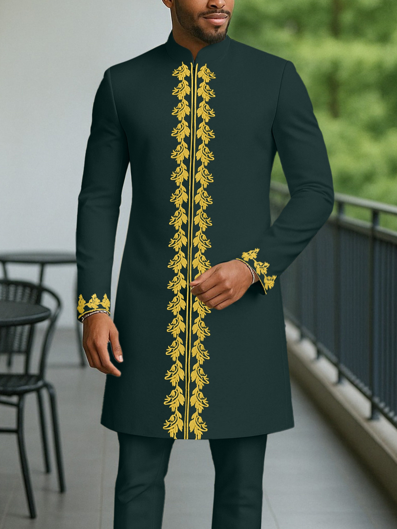 Costumes Kaunda de mariage blancs pour hommes, manches longues, pantalons en Y, ethnique africaine, vêtements traditionnels décontractés, tenues caftan imbibées, 2 pièces