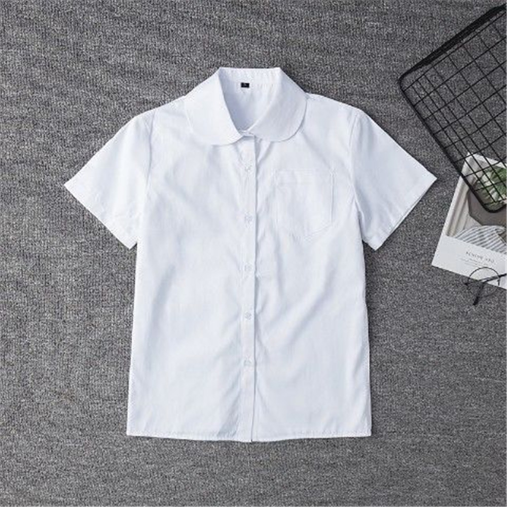 Chemise blanche japonaise JK pour femmes, manches longues et courtes, haut blanc pur, chemise d'étudiante blanche assortie à toutes les tenues, vêtements de cosplay JK