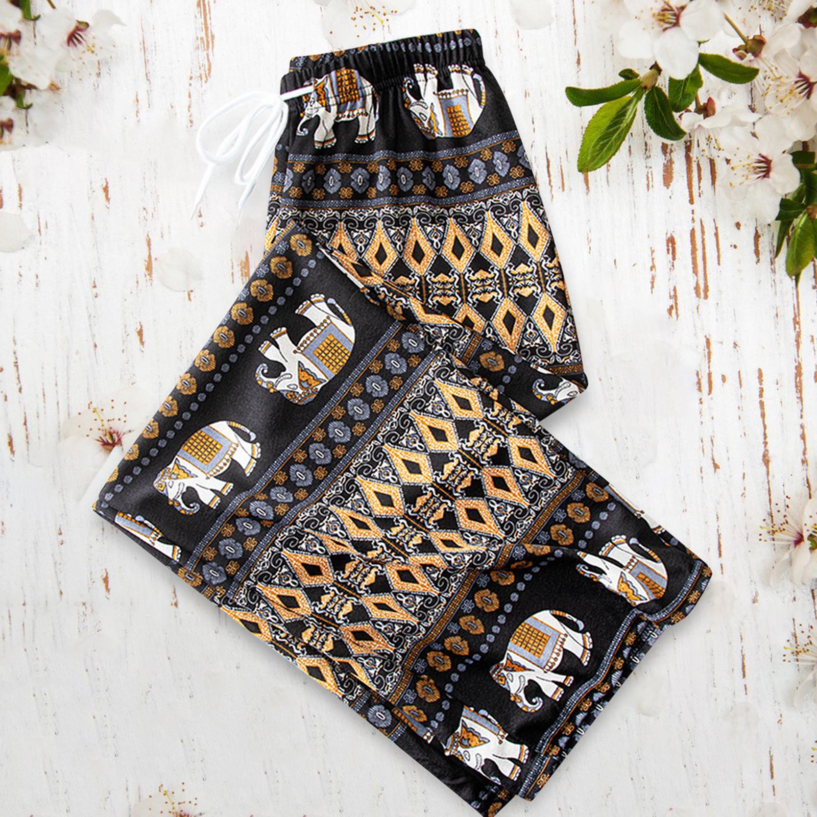 Sarouel pour femmes, tenues taille haute, éléphant thaïlandais, vêtements décontractés, jambes larges, pantalons Hippie pour salon, Yoga, hommes