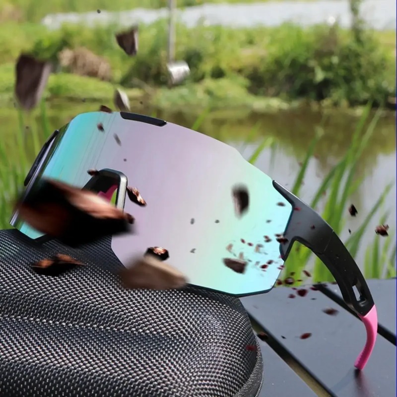 Lunettes de soleil de cyclisme carrées à grande monture, protection UV, lunettes de sport, coupe-vent, pour randonnée, escalade, femmes et hommes