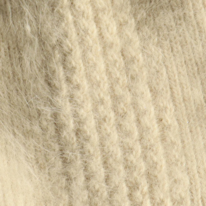 Bonnet en fourrure de lapin Angola pour femme, tricoté, doux et chaud, décontracté, nouvelle collection hiver bonnet femme hiver