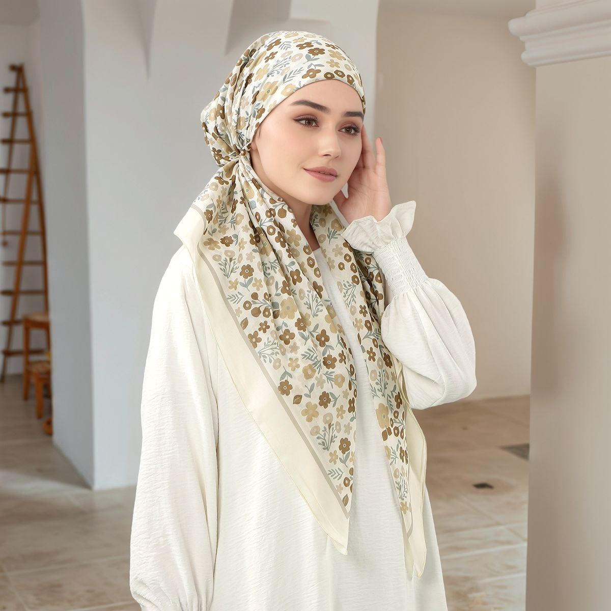 Foulard hijab instantané en satin de soie imprimé pour femmes, turban extensible en coton viscose musulman, chapeaux de Ramadan, bonnets bandana pour femmes, sous-foulard, Eid