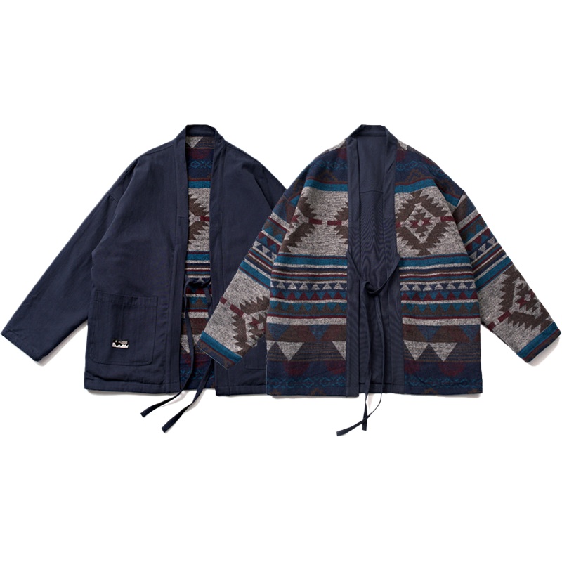 Veste Cargo Vintage pour Homme, Manteau de Printemps et d'Automne, Streetwear Japonais, Kimono, Cardigan, à l'Intérieur et à l'Extérieur