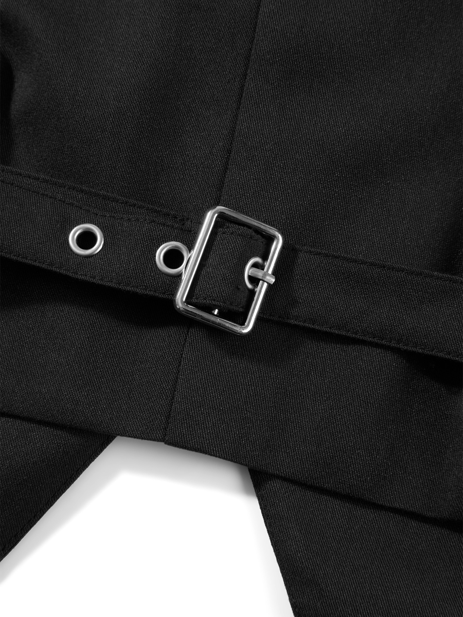 Mode femme noir gilets sans manches décontracté col en V bouton gilet formel affaires smoking chemise coupe ajustée recadrée Blazer gilets