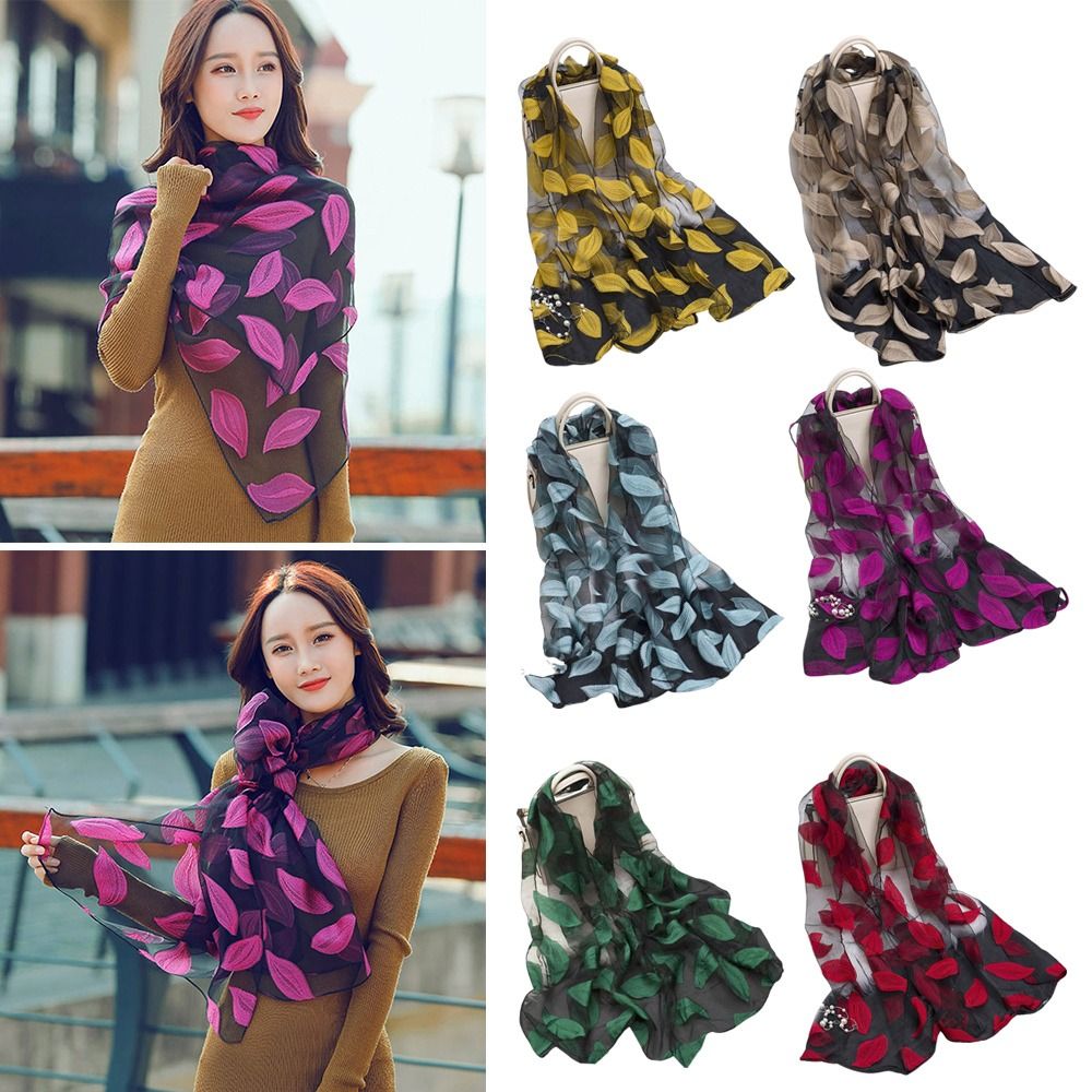 Écharpe d'été légère en soie, châle respirant en organza et gaze, bandana doux pour femme, châle en soie pashmina