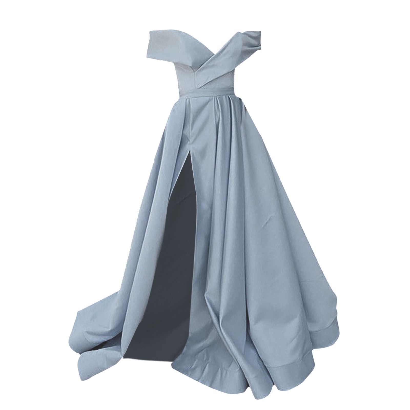 Robe de Cocktail en Mousseline de Soie pour Femme, Tenue Rétro Française, Coupe Basse, Col en V, Fente Latérale, Vêtement Éducatif