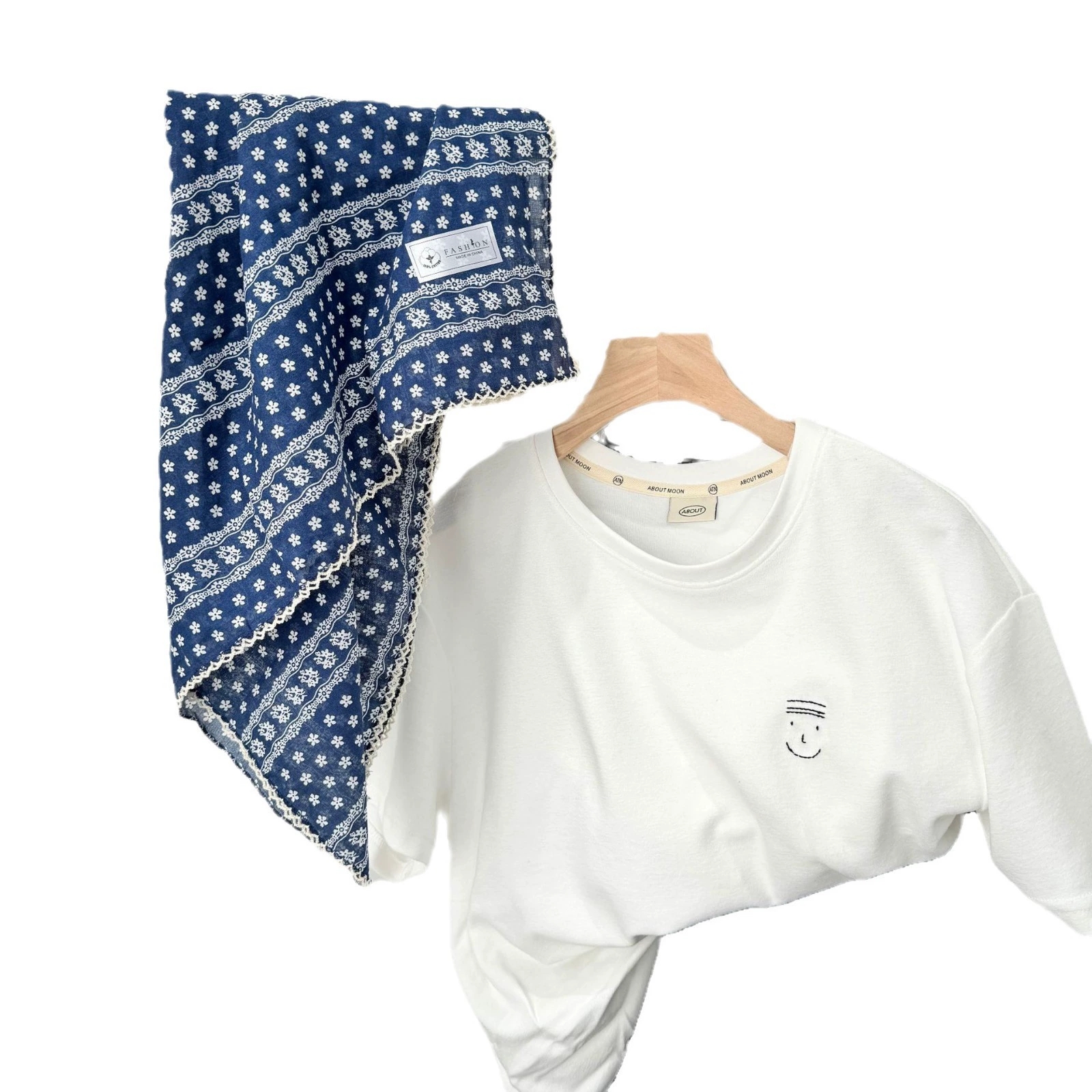 Foulard carré Vintage à fleurs, petit châle, foulard de Protection du cou de Style coréen