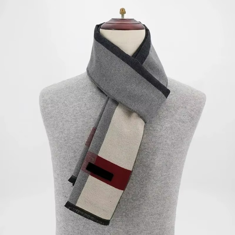 Marque de luxe hiver Plaid cachemire écharpe pour hommes chaud cou écharpes hommes d'affaires foulards longs hommes Pashmina châle