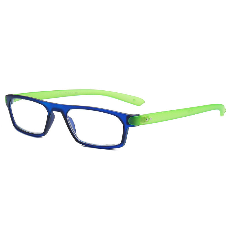 Lunettes de lecture pour hommes/femmes, monture rectangulaire de couleurs mélangées, baguettes à ressort rectangulaires presbytes avec dioptrie + 1 + 1.5 + 2 + 2.5 + 3
