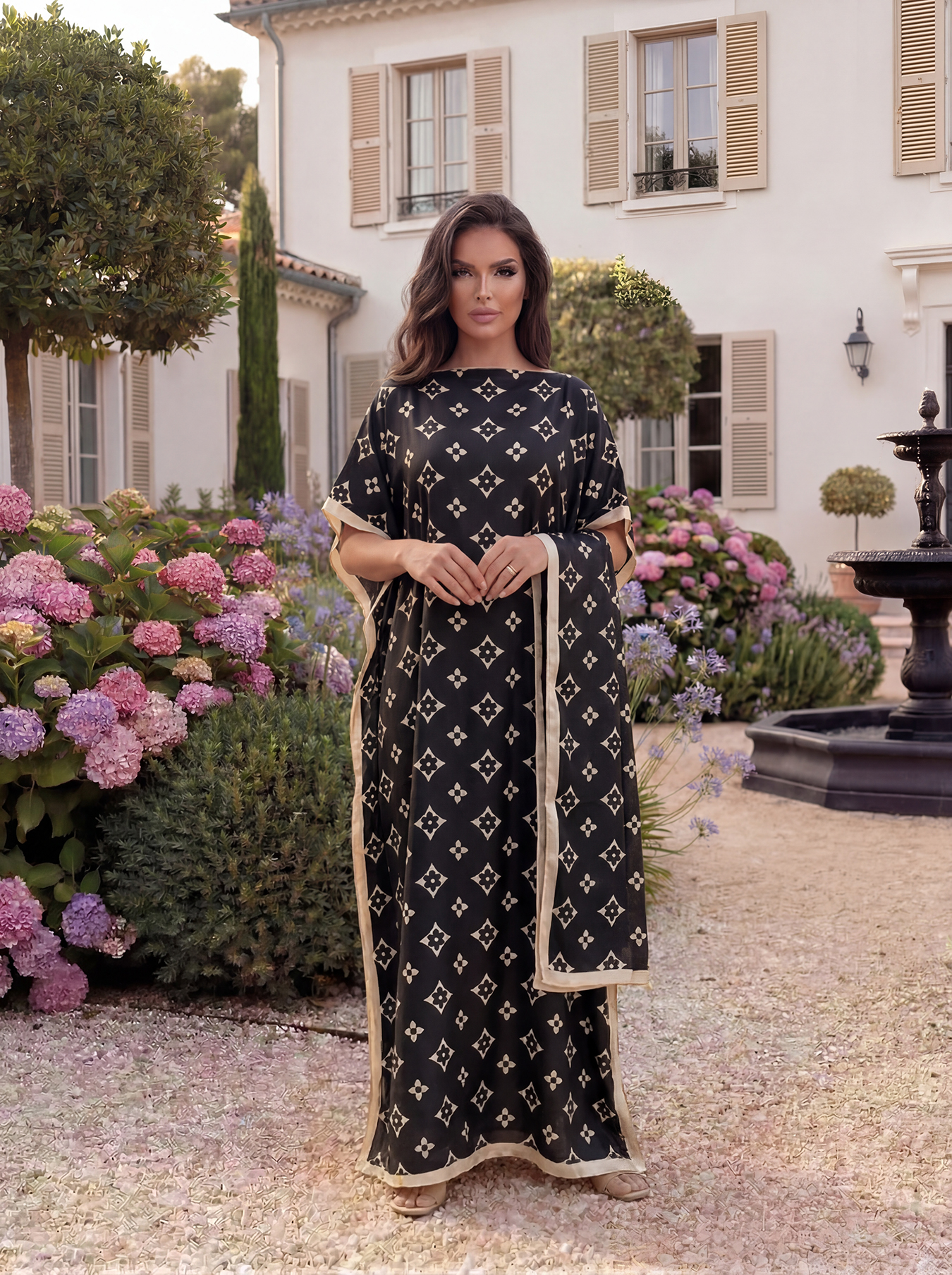 Robe de soirée musulmane pour femme, style européen et américain, Abaya Dubaï, maxi, design africain, ample, imprimée