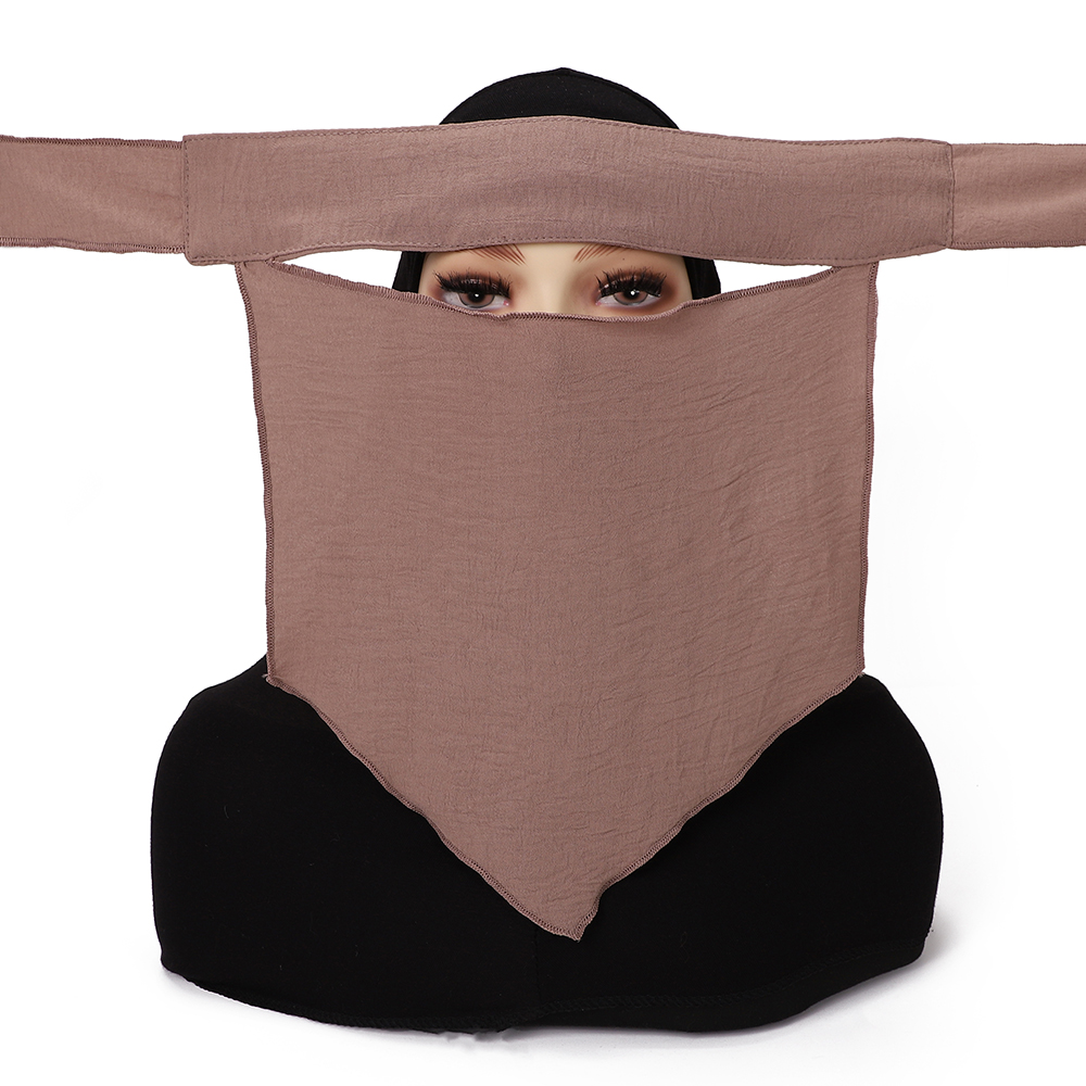 Couverture faciale musulmane Hijab foulard sangle islamique écharpe couvre-chef femmes voile prière enveloppement respirant couverture faciale saoudienne Niqab