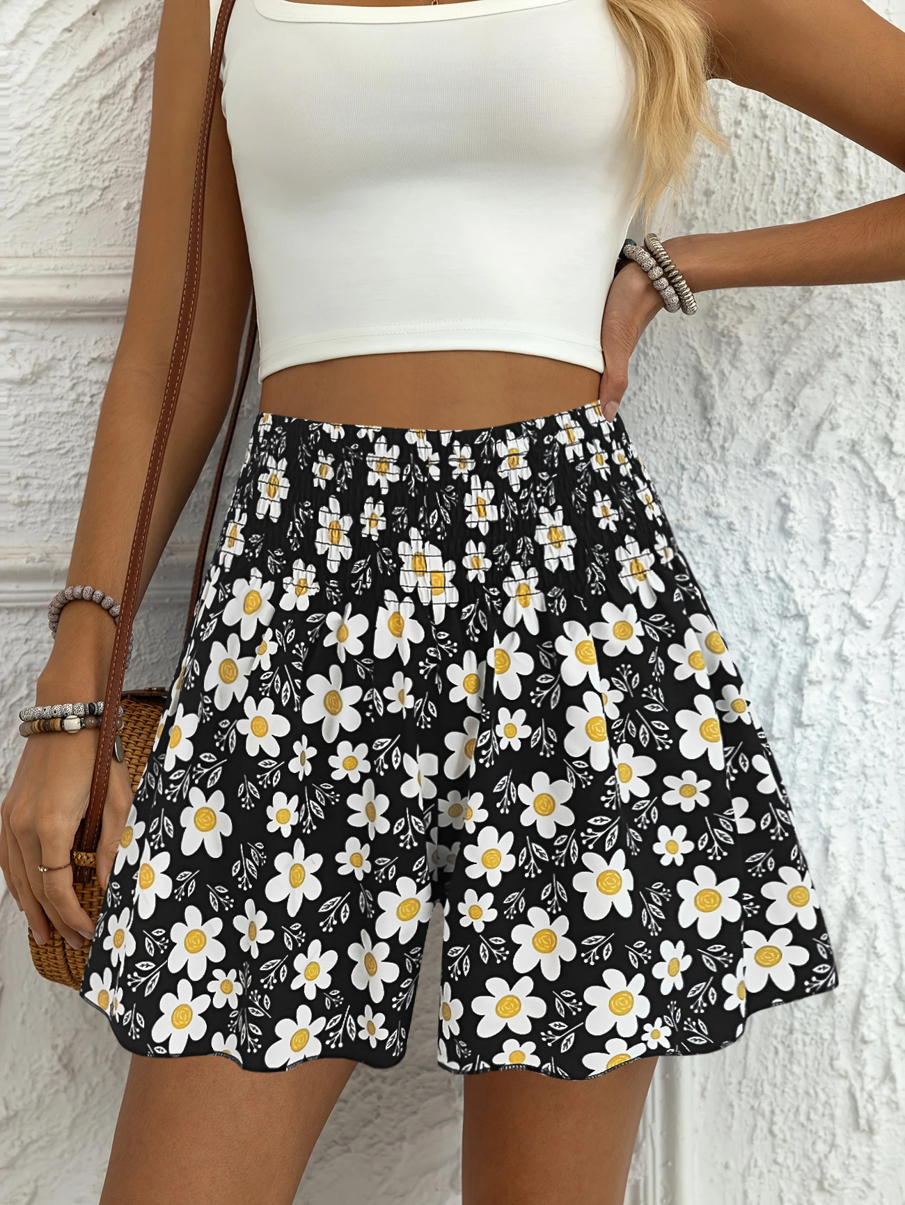 Jupes et pantalons imprimés floraux pour femmes, à la mode d'été et confortables, vêtements d'extérieur, shorts de plage