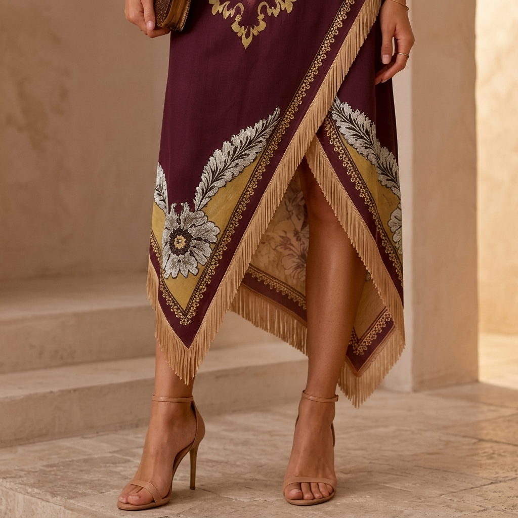 Robe midi vintage bohème imprimée pour femme, élégante, florale, sans manches, style cache-cœur, avec ourlet asymétrique à franges, idéale pour l'été